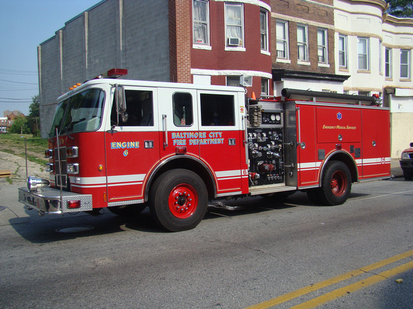 Baltimore City Fire Department Engine 62000 Pierce Saber 1250GPM/500GWT