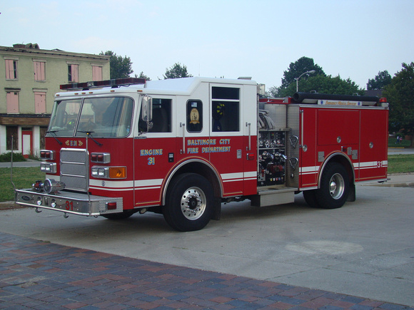 Baltimore City Fire Department Engine 312003 Pierce Enforcer 1250GPM/500GWT/10F