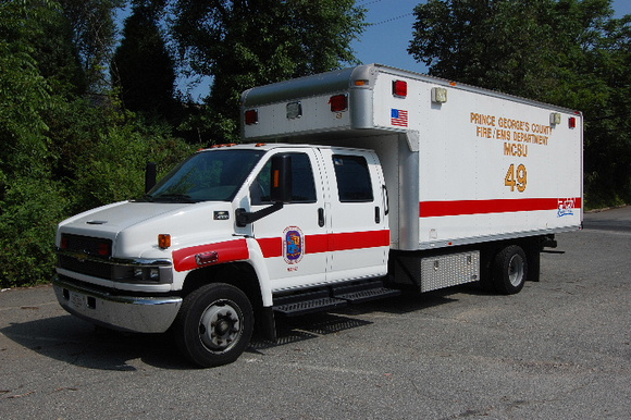 Prince George's County (MD) Fire Department Mass Casualty Support Unit 492006 Chevrolet 4500 w/Supreme box