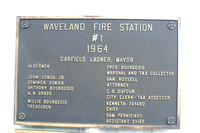 The plaque marking Waveland Fire Department Station 1, which I believe was destroyed during Katrina.
